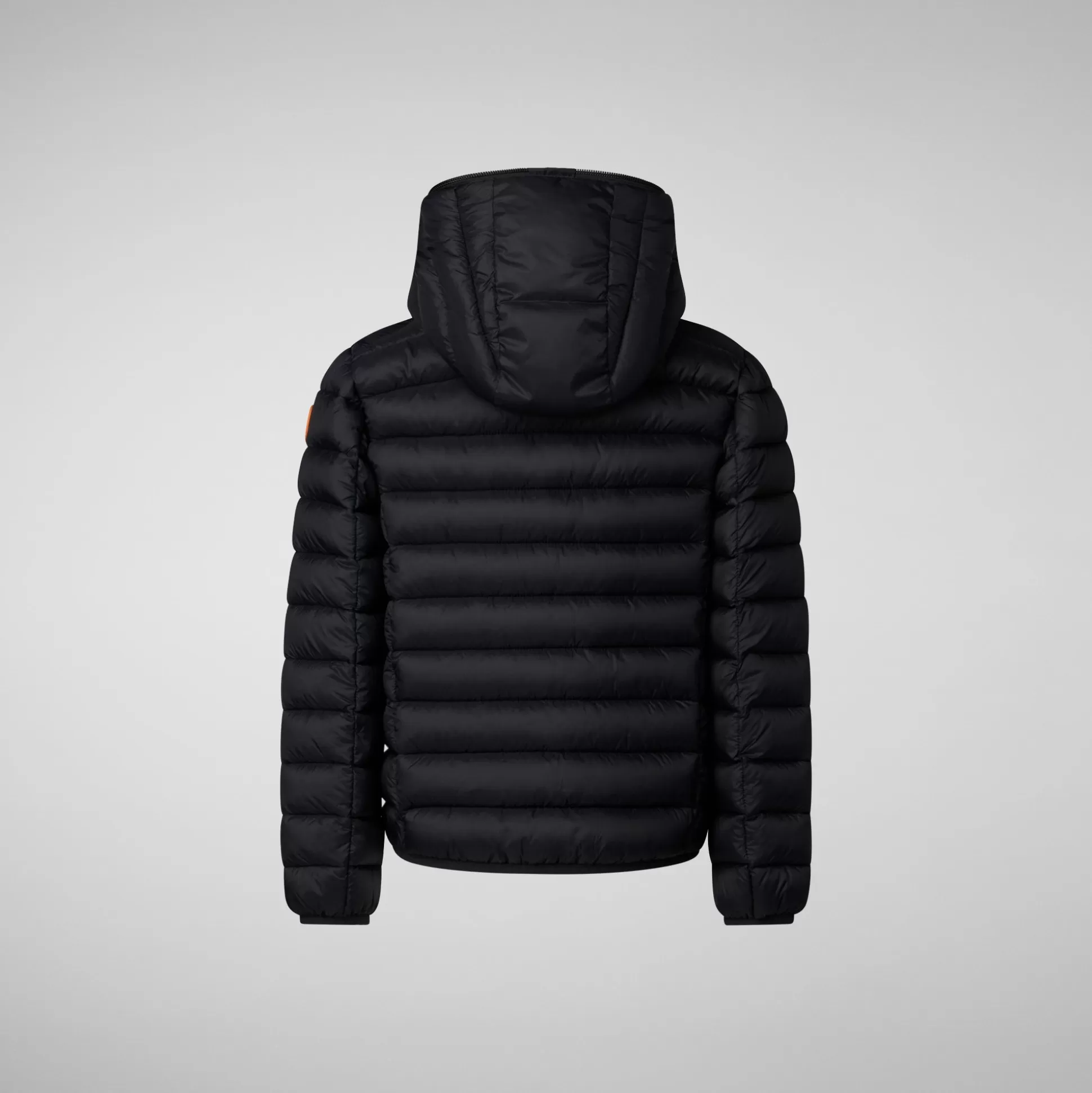 Sale Animal-free Jungen-steppjacke Dony In Schwarz And Ginger Lining Kinder Animal-Free Steppjacken