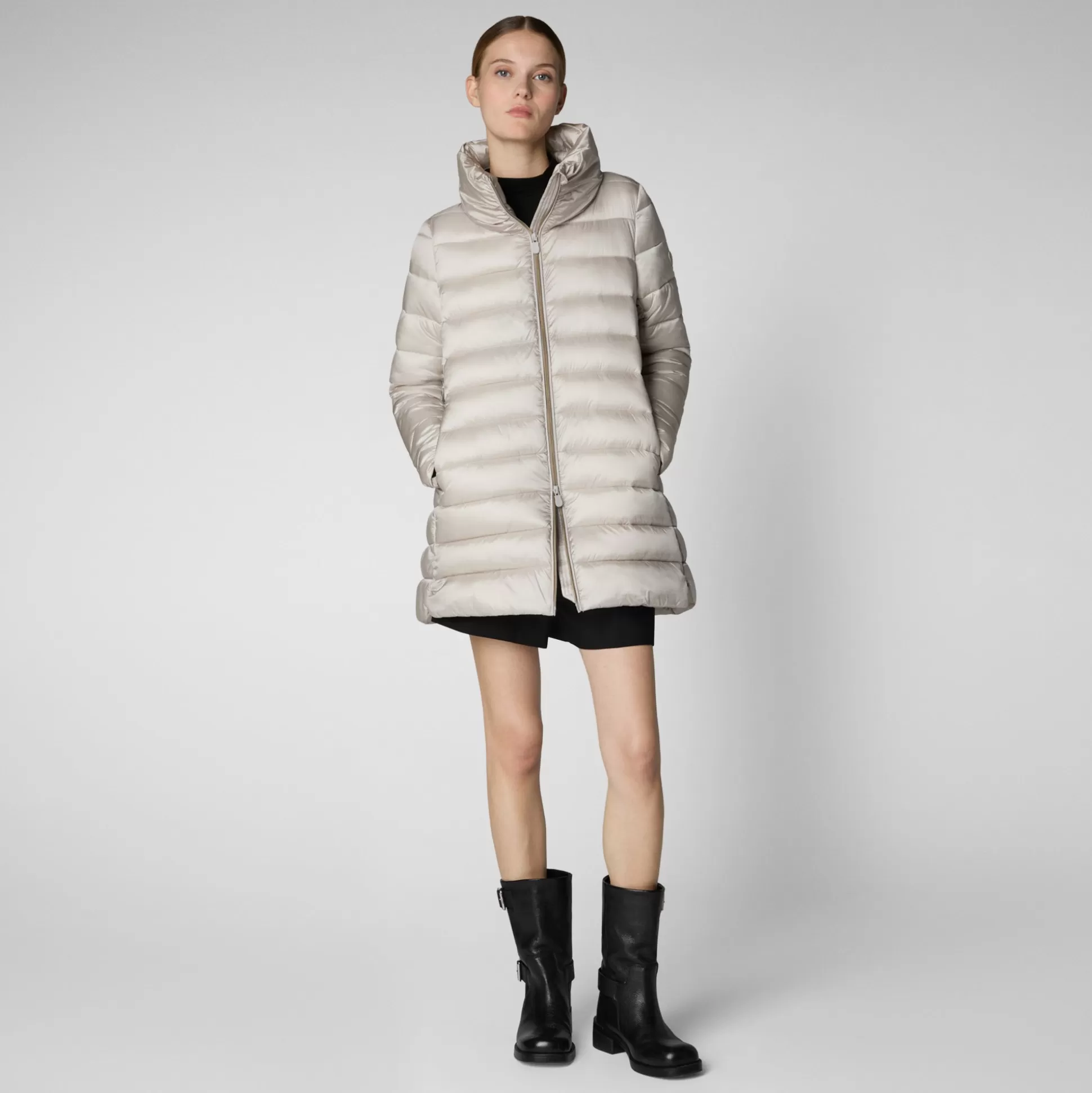 New Damen Regenmantel Lydia In Rainy Beige Damen Animal-Free Steppjacken