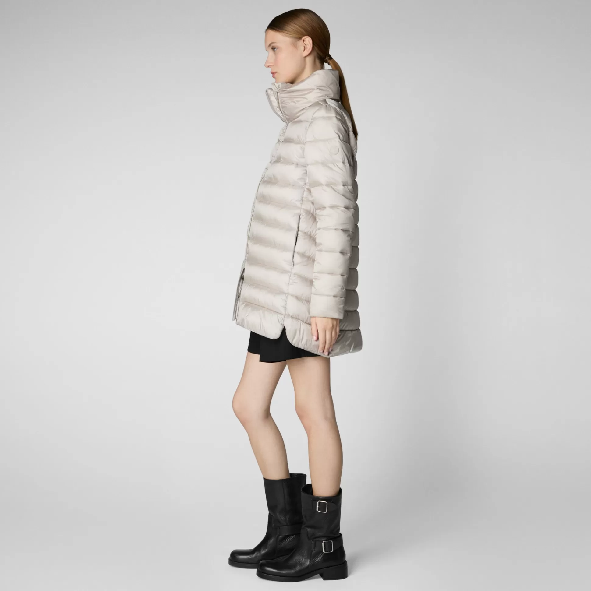 New Damen Regenmantel Lydia In Rainy Beige Damen Animal-Free Steppjacken